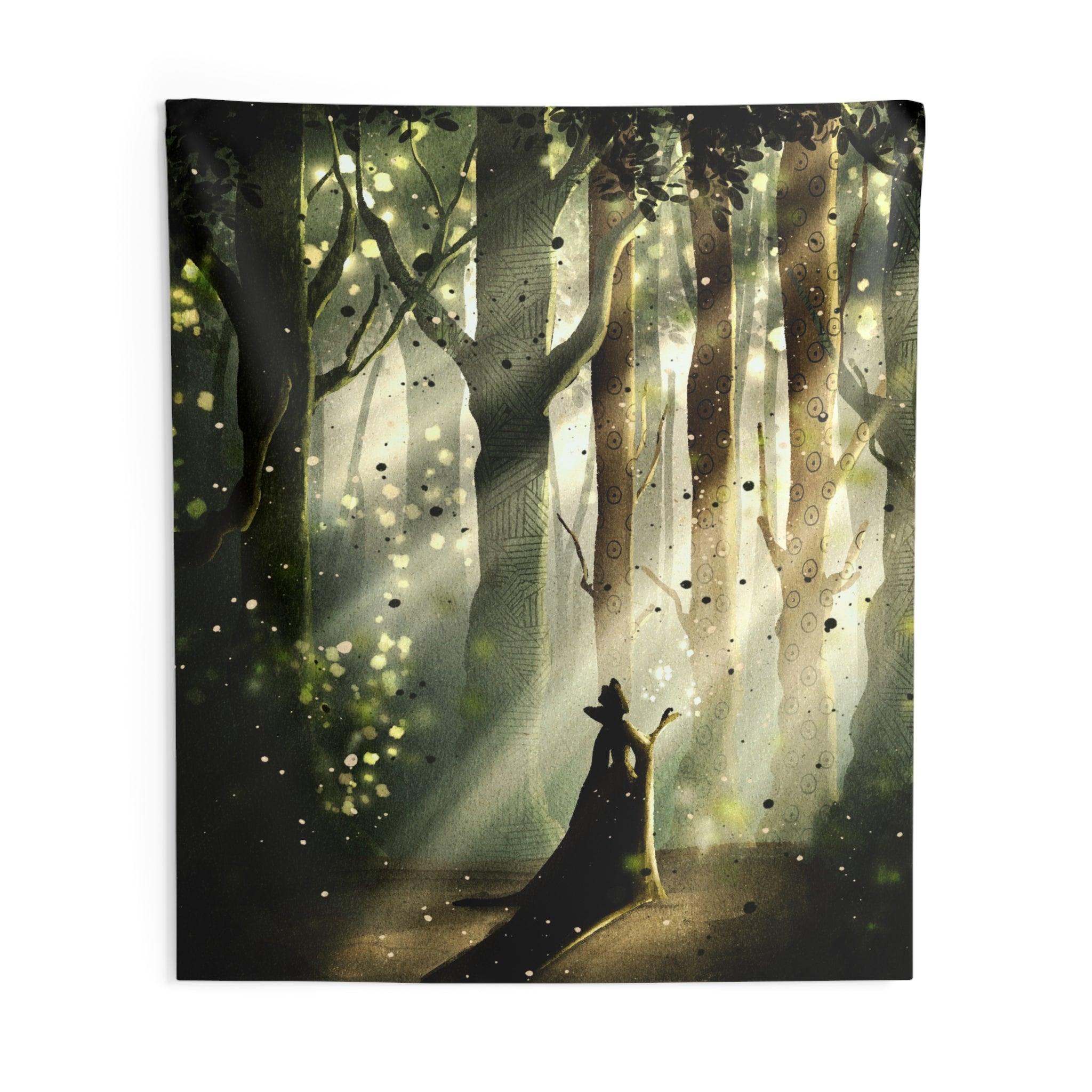 Forest Witch Tapestry — Enchanted Woodland Wall Art