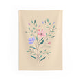 Floral Stem Tapestry — Pastel Botanical Wall Hanging