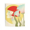 Art Deco Floral Portrait Tapestry