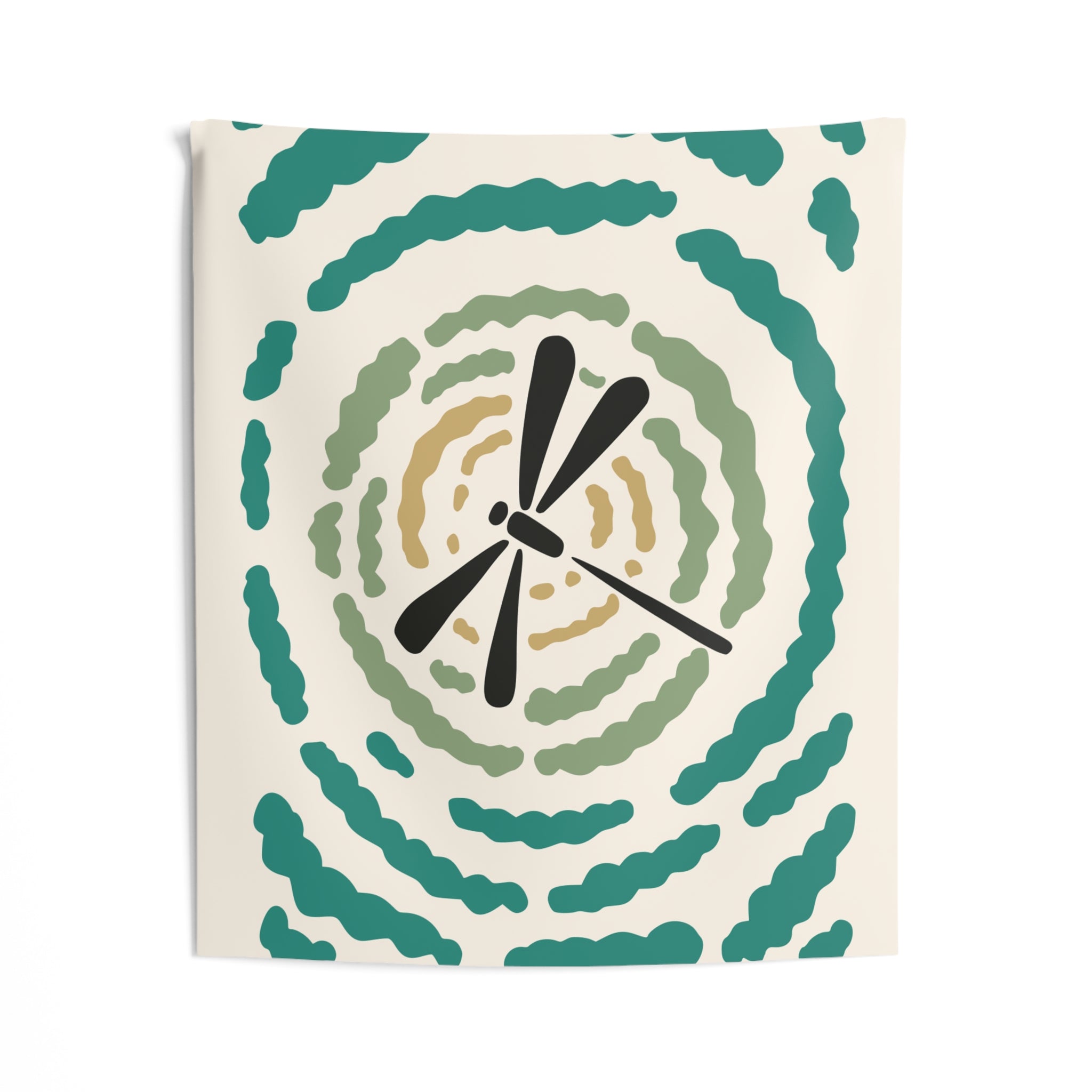 Abstract Spiral Fan Wall Tapestry — Mid-Century Modern Boho Home Decor