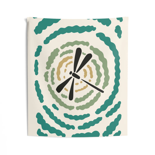 Abstract Spiral Fan Wall Tapestry — Mid-Century Modern Boho Home Decor