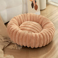 Rabbit Fur Plush Round Pet Bed