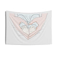 Baby Feet Heart Wall Tapestry — Cute Nursery Decor, Newborn Shower Gift