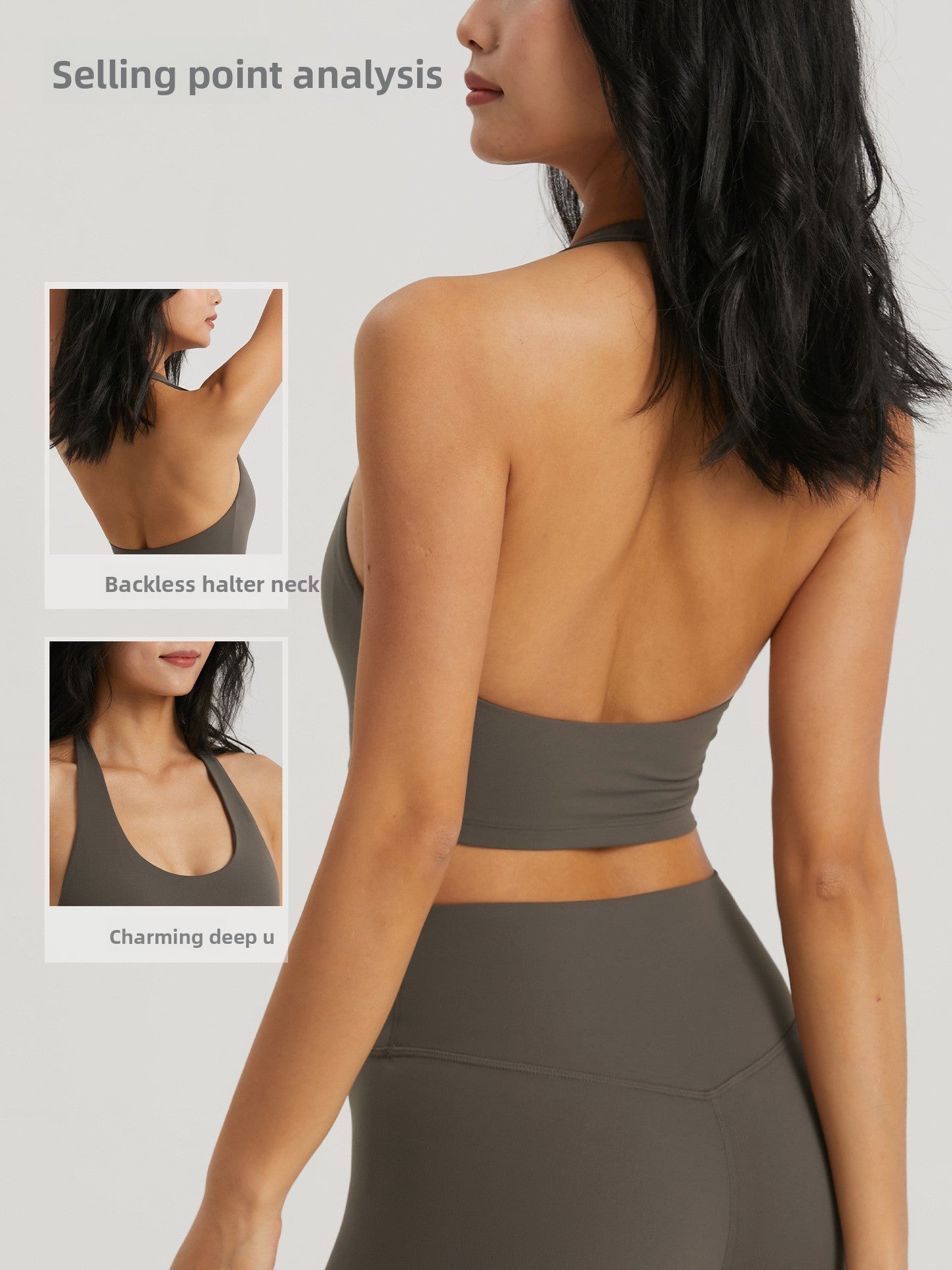 Womens Halter Neck Sports Top