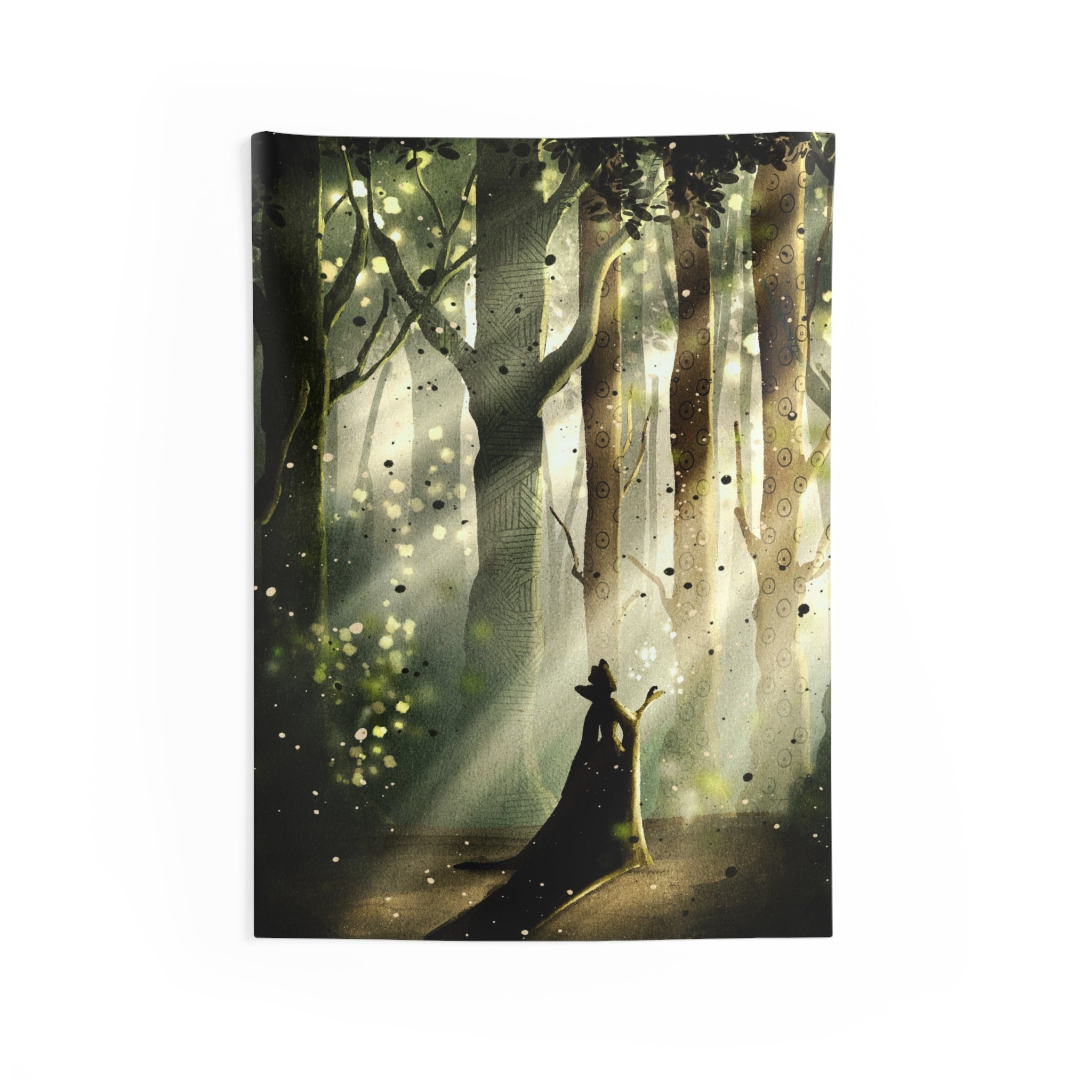 Forest Witch Tapestry — Enchanted Woodland Wall Art