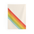 Retro Diagonal Rainbow Tapestry — Minimal Vintage Wall Art