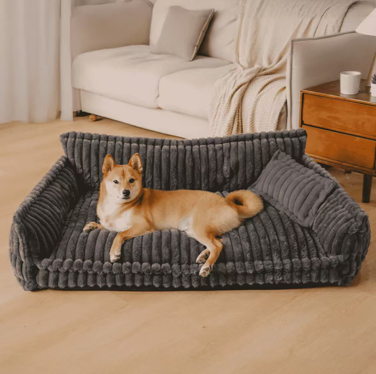 Removable Washable Plush Pet Bed