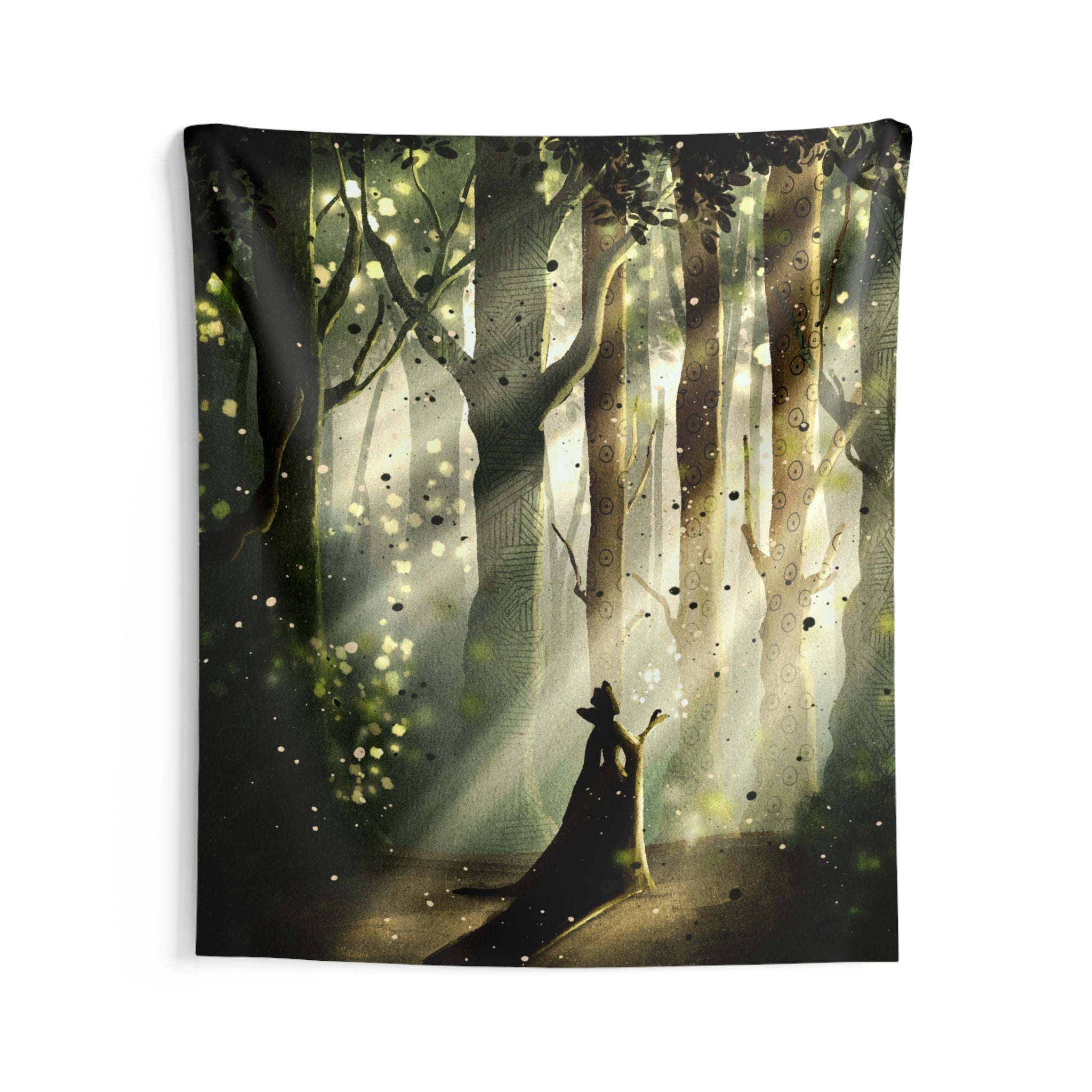 Forest Witch Tapestry — Enchanted Woodland Wall Art