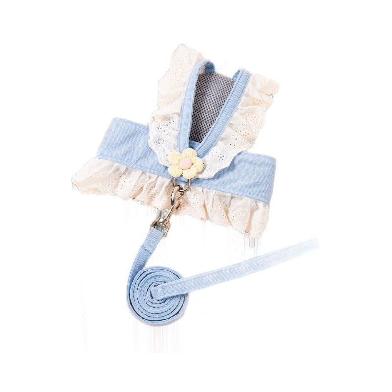 Princess Lace Dog Harness & Leash Set for Small Dogs & Cats